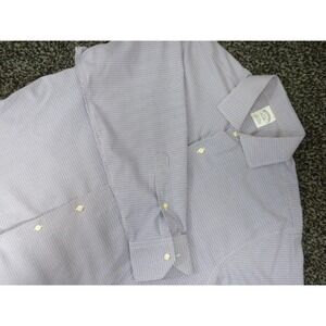Brooks‎ Brothers Dress Shirt Mens 16-33 XL Purple Button Front Non Iron Supima